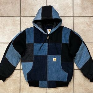 Handcrafted Reworked Carhartt Denim Jacket - Makers Blue - (L)